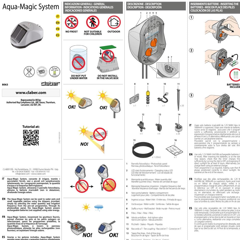 claber-8063-aqua-magic-system-kit-goutte-goutte-autonome-solaire-20-goutteurs image 7