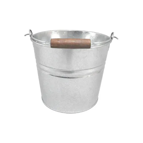 guillouard-seau-4-5l-acier-galvanis-poign-e-bois-22cm image 1