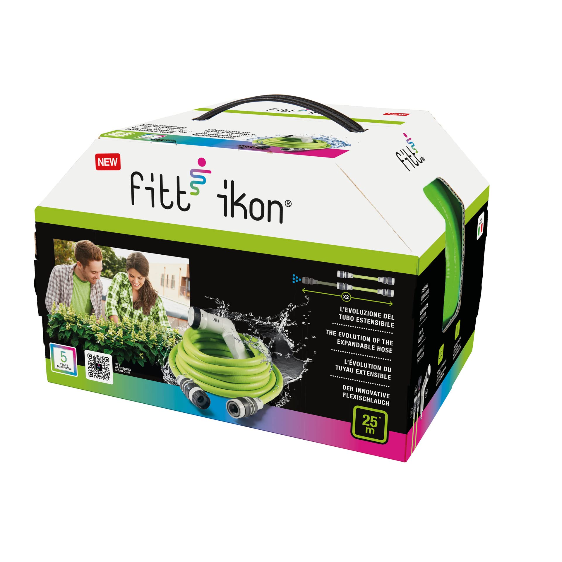 fitt-ikon-25-m-tuyau-extensible-avec-pistolet-multi-jet-lime image 6