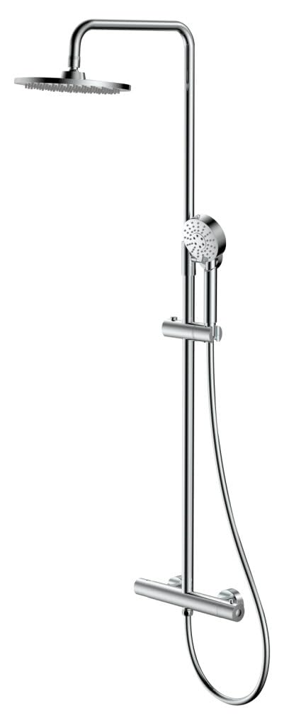 boutt-ensemble-douche-chrome-rond-pomme-flexible-fixation image 1