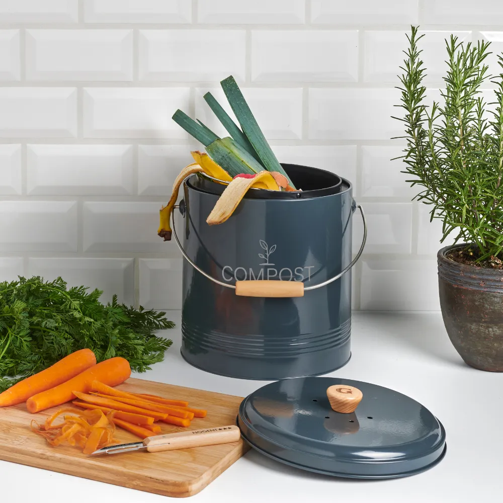guillouard-seau-compost-rond-8l-avec-filtre-gris-seau-4-5l image 3