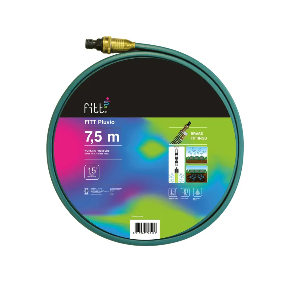 fitt-pluvio-7-5-m-tuyau-d-arrosage-plat-perfor-3-voies-jet-et-impr-gnation image 1