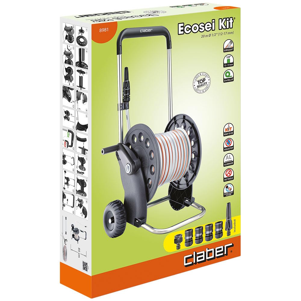 claber-ecosei-kit-chariot-d-vidoir-aluminium-avec-tuyau-20-m-et-lance image 3