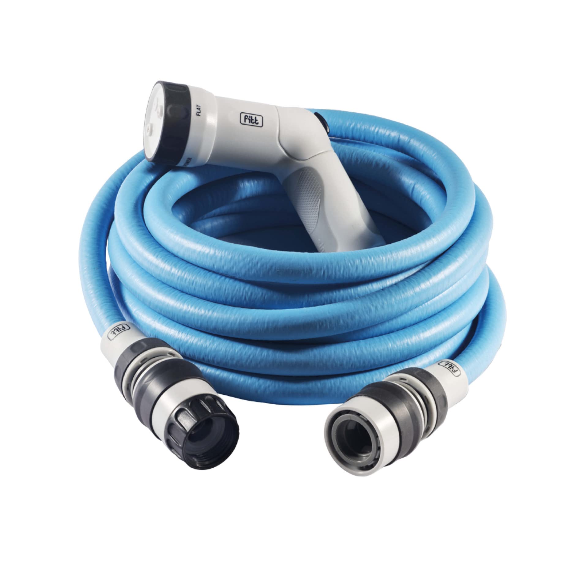fitt-ikon-10-m-tuyau-d-arrosage-extensible-avec-pistolet-multi-jet-bleu image 1