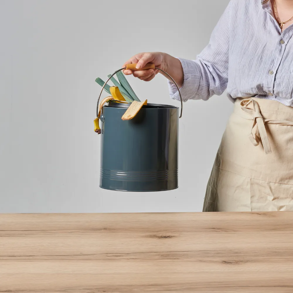 guillouard-seau-compost-rond-4-5l-gris-filtre-seau-plastique-3l image 3