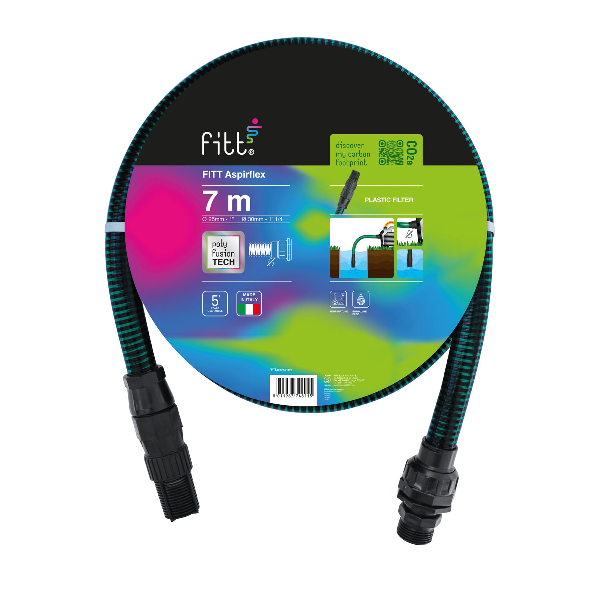 fitt-aspirflex-7-m-tuyau-d-aspiration-eau-pour-pompe-avec-cr-pine image 1