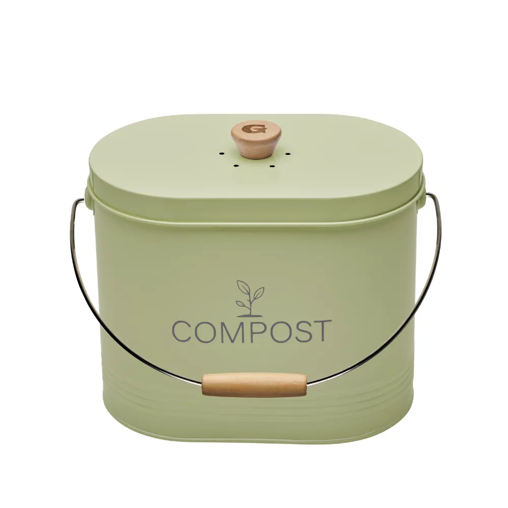 guillouard-seau-compost-ovale-7l-avec-filtre-vert-sauge image 1