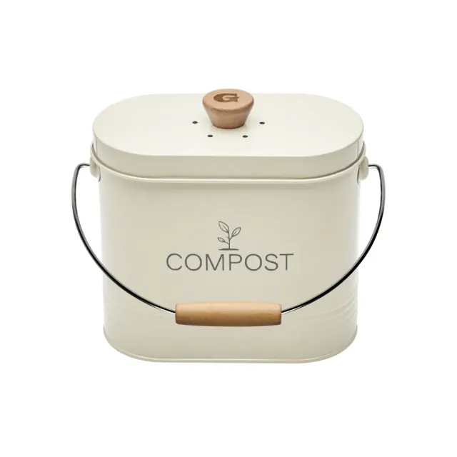 guillouard-seau-compost-ovale-3l-avec-filtre-beige image 1