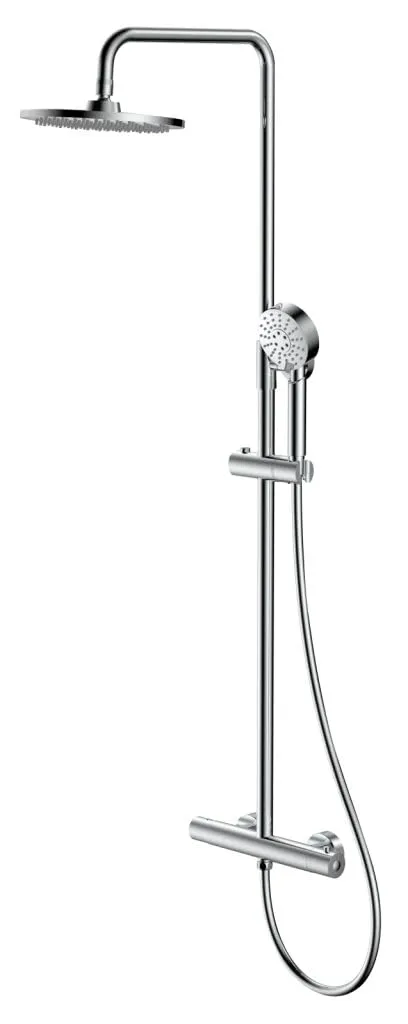 boutt-ensemble-douche-chrome-rond-pomme-flexible-fixation image 1