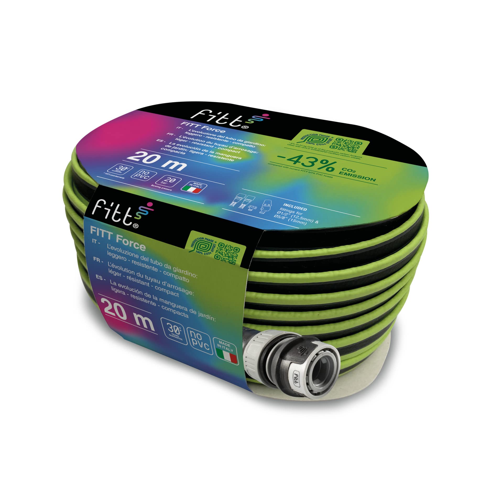 fitt-force-20-m-tuyau-d-arrosage-jardin-usage-intensif-avec-lance-lime image 6
