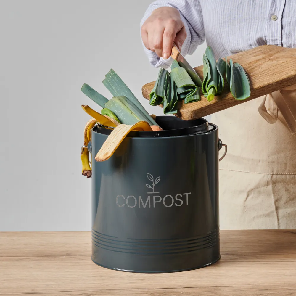 guillouard-seau-compost-rond-8l-avec-filtre-gris-seau-4-5l image 2
