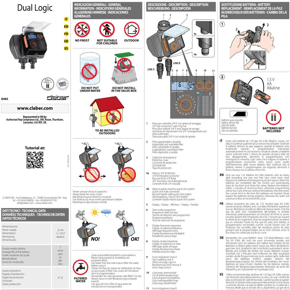 claber-dual-logic-programmateur-arrosage-automatique-2-voies image 5