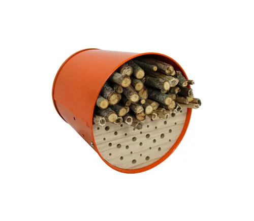 guillouard-nichoir-oiseaux-orange-en-acier-galvanis image 1