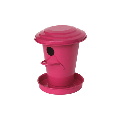 guillouard-nichoir-oiseaux-rose-acier-galvanis image 1